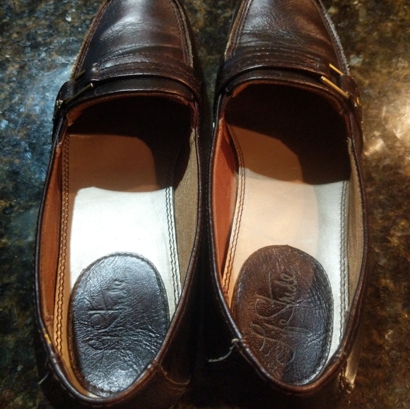 Loafers Life Stride Womens Size 8 10M Shoes Patent Brown Slip-on Shoe Monk Strap - Picture 8 of 16